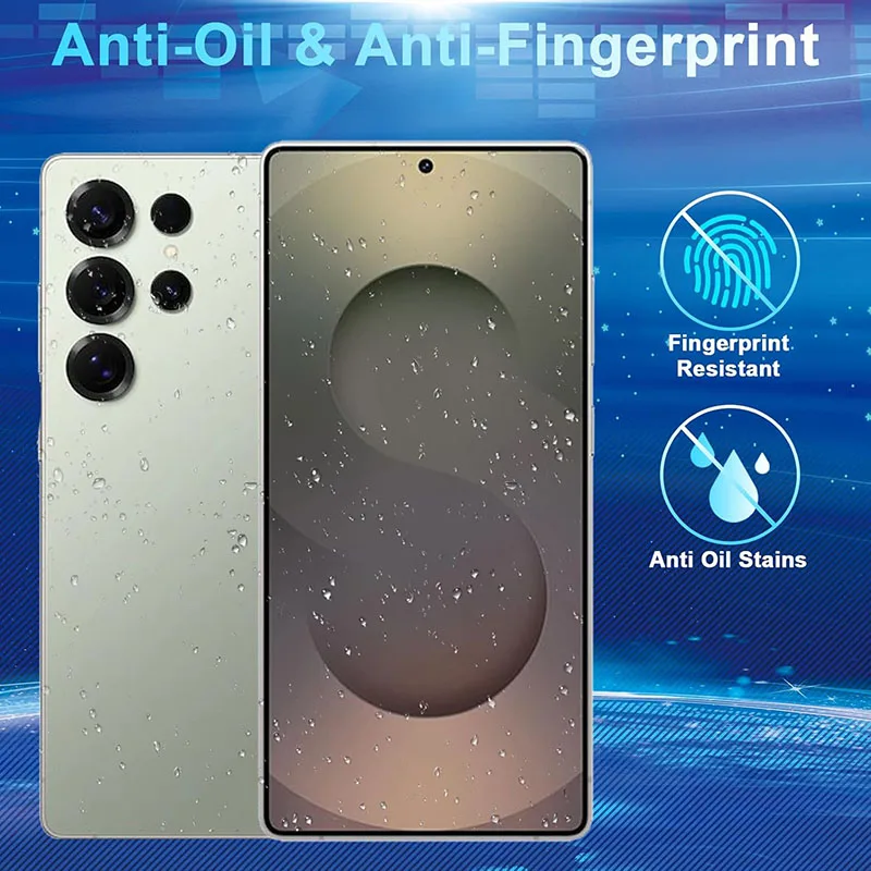 3D Curved Full Coverage Anti-Spy Tempered Glass  For Samsung Galaxy S25 Ultra Privacy Fingerprint Unlock Screen Protector Glass