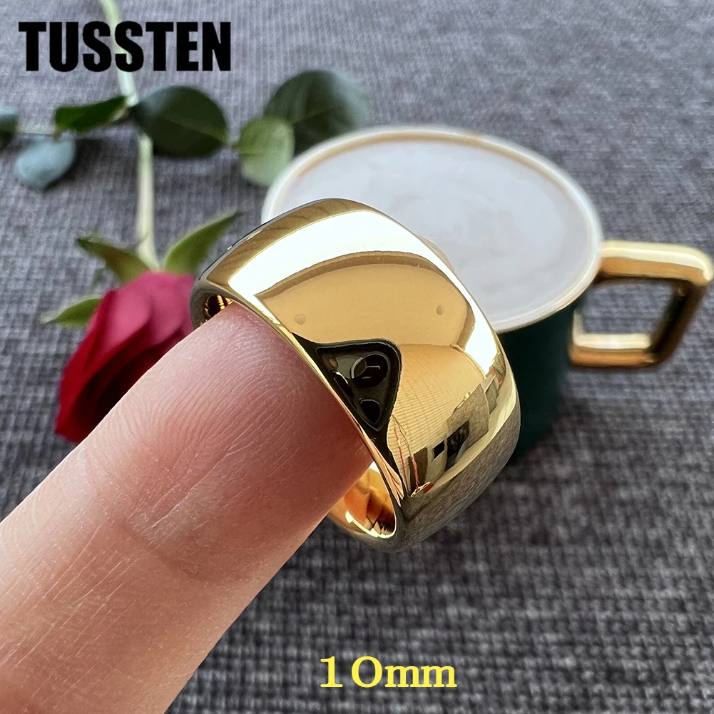 Dropshipping TUSSTEN 2-10MM Men Women Ring Tungsten Wedding Band Domed Polished Comfort Fit