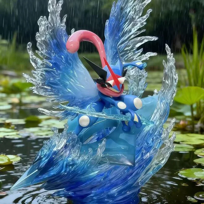 23cm Nowy Gorący Pokemon Czterolistna Koniczyna Greninja Motyl Tide Model Zabawka Dekoracyjna Ozdoba na Biurko Prezent dla Chłopca na Święta