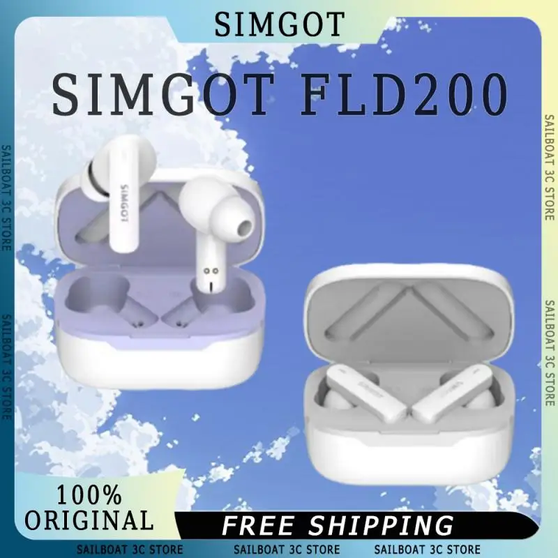 

SIMGOT FLD200 Wireless Earphones With 2-Mic AI Noise Reduction HIFI Sound Stereo Long Endurance Custom In Ear Bluetooth Earphone