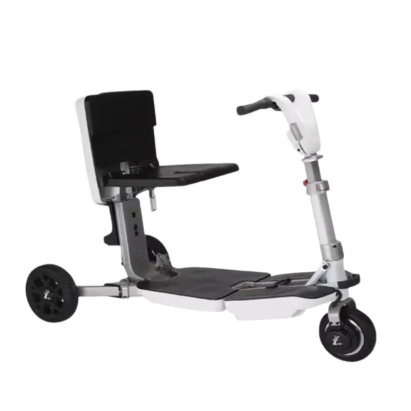 Ultra-light one-button remote control folding electric tricycle for the elderly to travel folding lithium battery scooter