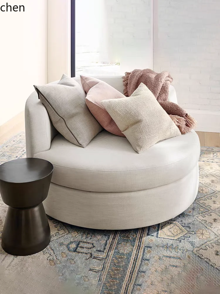 QZT round single sofa living room bedroom rotatable lazy leisure chair balcony