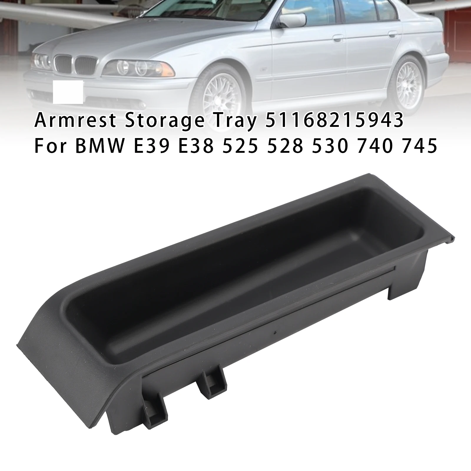 Artudatech Armrest Storage Tray 51168215943 For BMW E39 E38 525 528 530 740 745