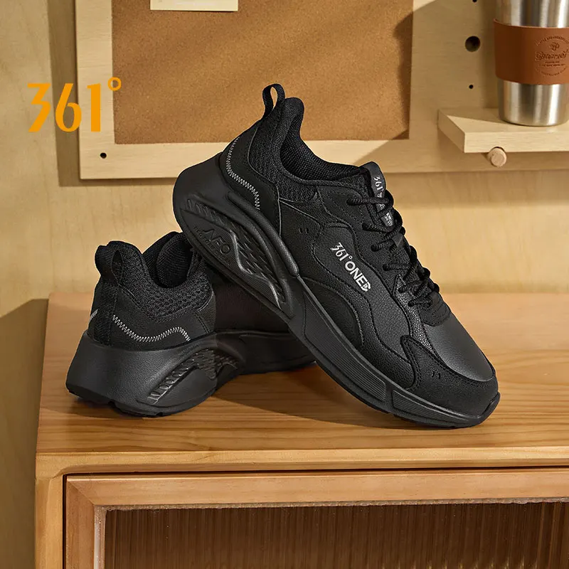 361 Degrees Men's Casual Shoes New Leather Water-repellent Comfortable Classic Versatile Soft Rebound Male Sneakers 672436705F