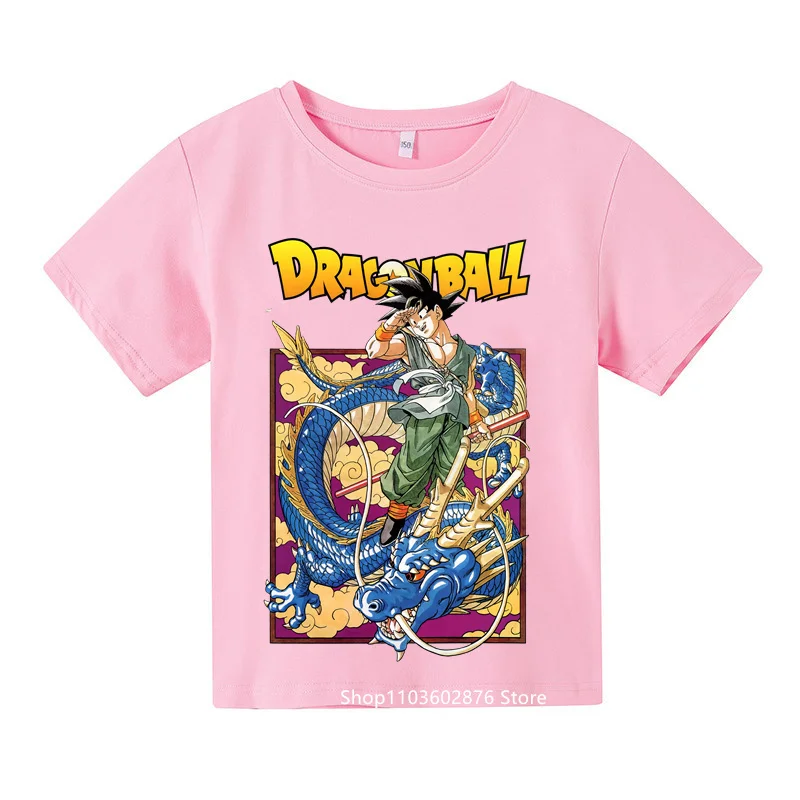 New Dragon Ball Anime Print Stylish Summer Tops for School Boys and Girls