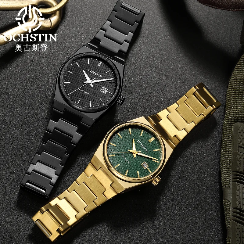 OCHSTIN Automatic Mechanical Movement Watches Men‘s Stainless-Steel Strap Waterproof Luxury High-end Hot Sale Wristwatch