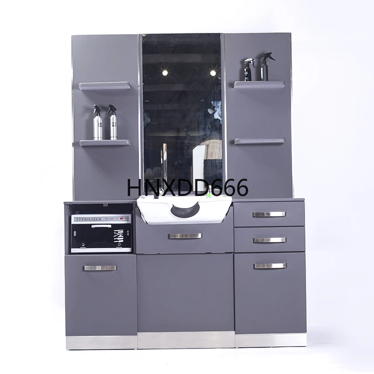 

Fashionable Style Single Sided Beauty Salon Mirror Hair Salon Barber Mirror Station