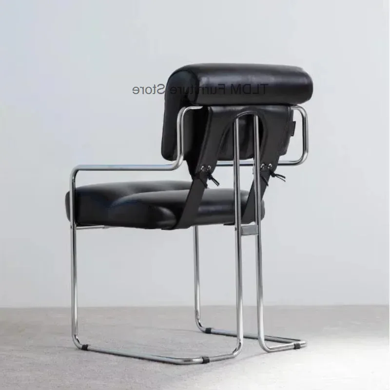 Negotiation Second-hand Office Chair Stainless Steel Dining Chair Bauhaus Retro Chairs Leisure Desk Chair Designer Single Chairs