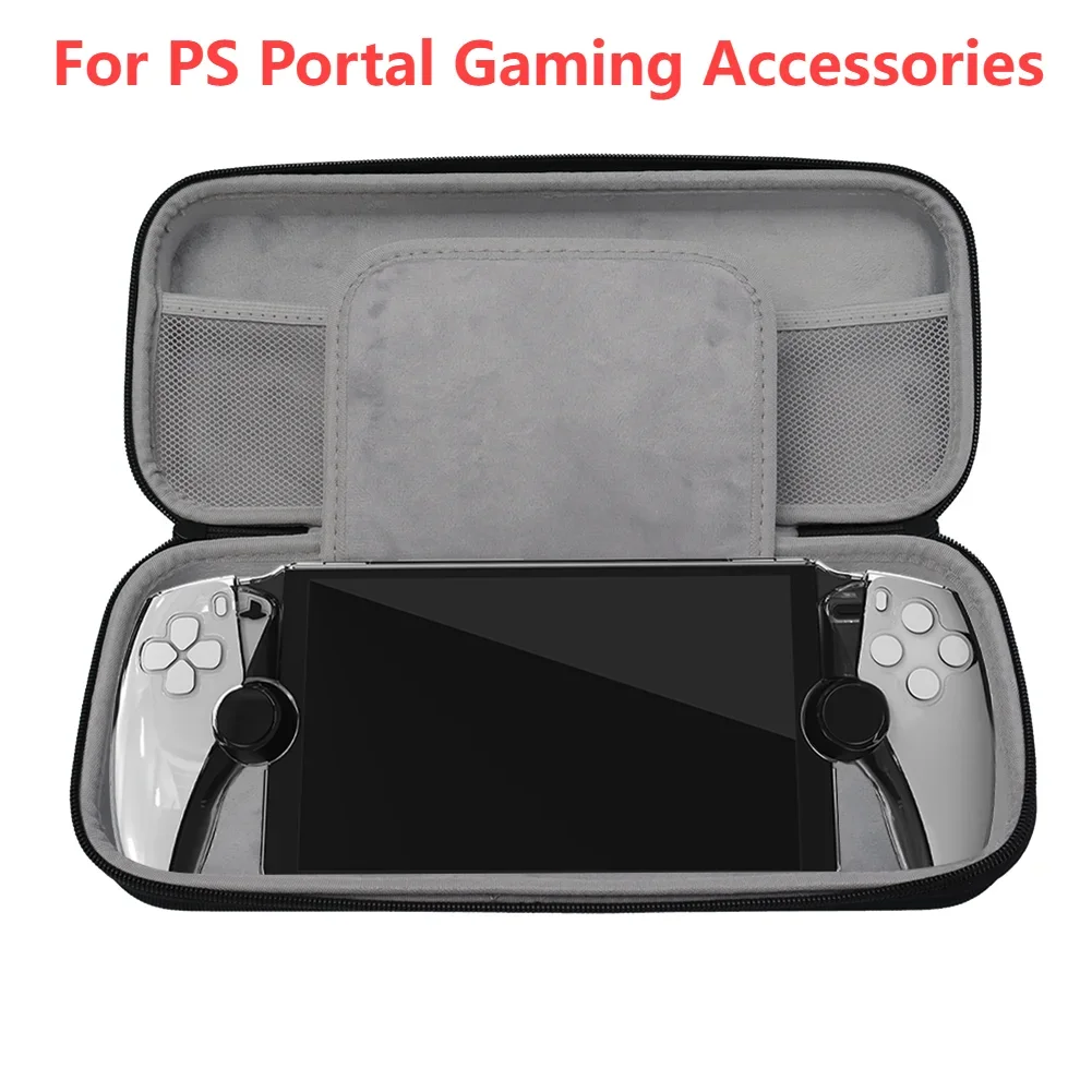 EVA Hard Anti Scratch Storage Bag for PS Portal Gaming Accessories with Mesh Pocket Shockproof Portable Travel Handbag