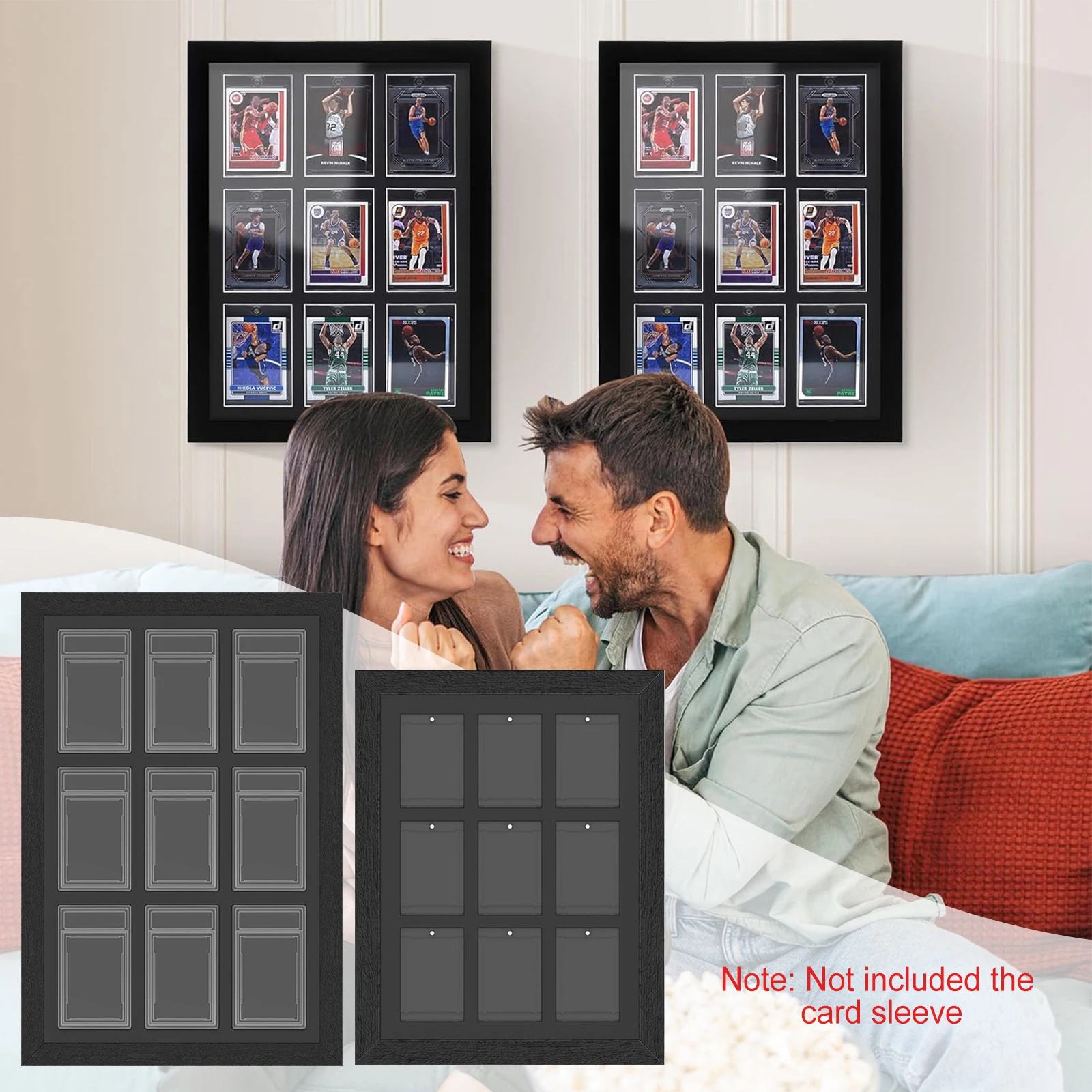 

Card Brick Wall Hanging Exhibition Display Stand Display Box Frame Suitable for Trading Cards And Other Grade Cards