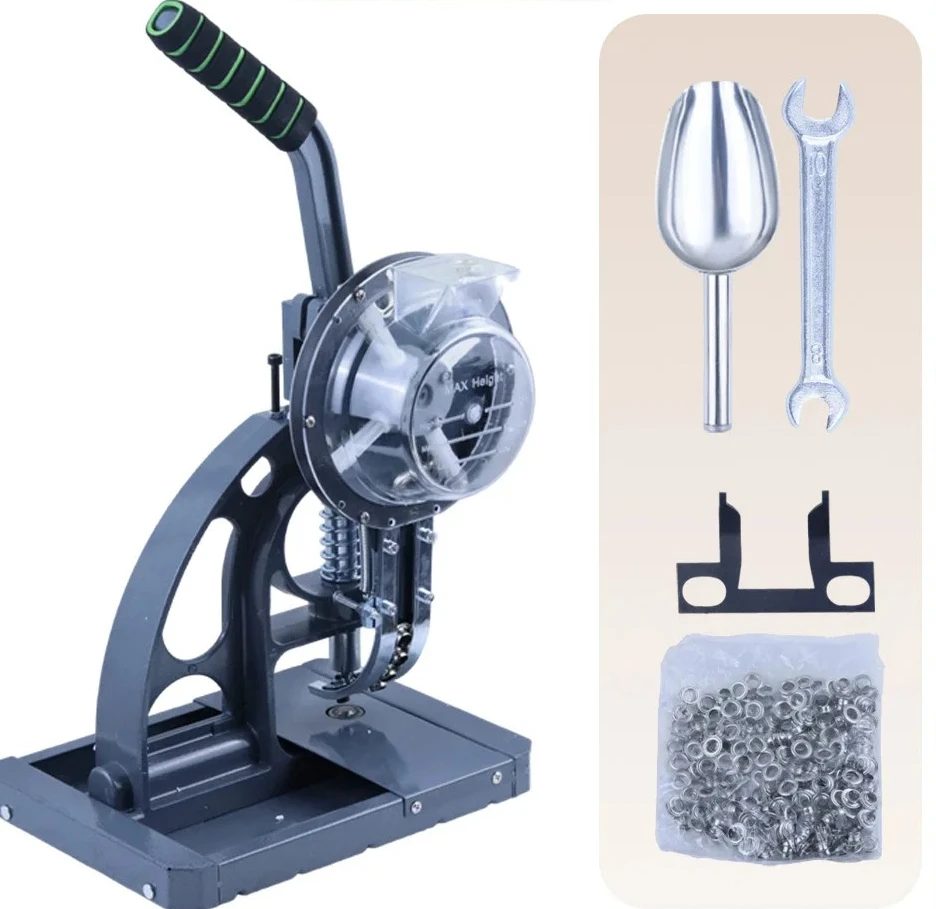 Ring-Free Semi-Automatic Buttoning Machine for Advertising Printing Banner Fabric Chicken Eyes Buttoning Tool