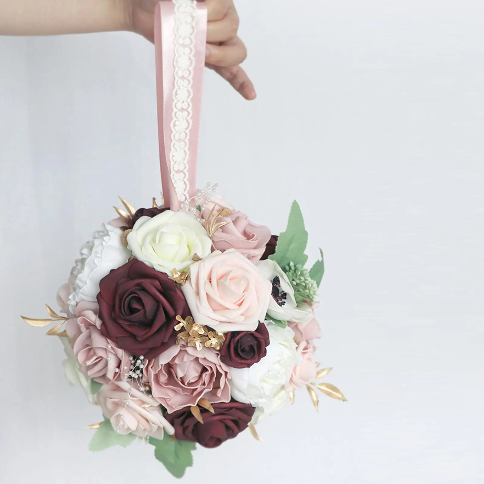 Artificial Flower Swag Centerpiece Garland Wedding Arch Rose Wreath for Front