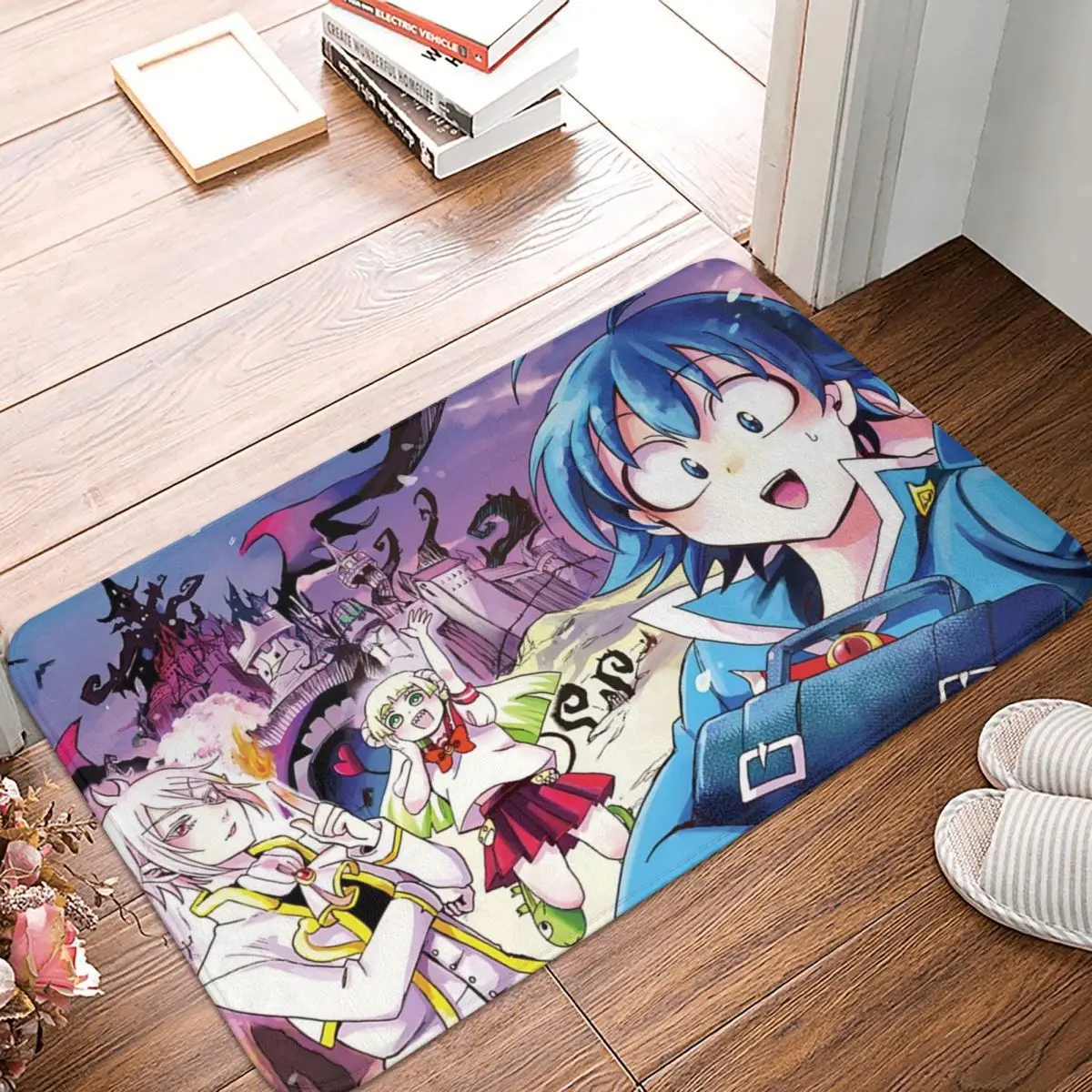 Bath Non-Slip Carpet Mairimashita Iruma Kun Living Room Mat Entrance Door Doormat Home Decor Rug