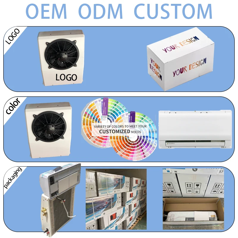 New 220v Motorhome Truck Split Air Conditioner 12v/24v Roof AC System Caravan Accessories