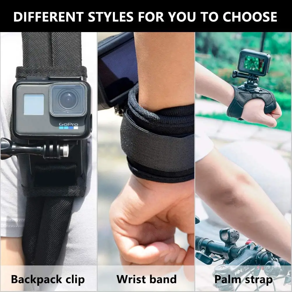 Wrist Strap Arm Plam Ankle Mount Band Holder Cycling Mount for GoPro 13 12 11 10 9 Insta360 X3 X4 DJI Action 5 Pro 4 Accessories