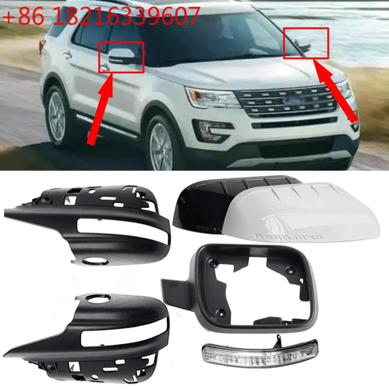 TAO For Ford Explorer 2011-2018 rearview mirror turn signal Door Side Mirror Frame Exterior Rear View Housing Shell mirror cover