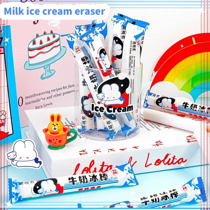 Kawaii Stationery items Aesthetic stationery supplies back to school acsesories ice cream Eraser drawing rubber cute things