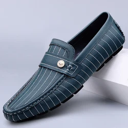 Loafers Men Luxury Brand Shoes Leather Casual Italian Shoes Men's Moccasins Mocassin Homme Mocasines Hombre Slip-ons Loafer