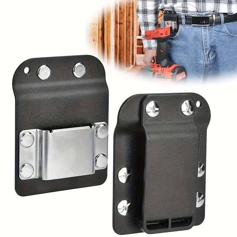 Clip-On Tool Belt,Drill Holder,Portable Hook Holster for Cordless Drill,Impact,Nailer,Tape Measure or Any Tools with Hanger Clip