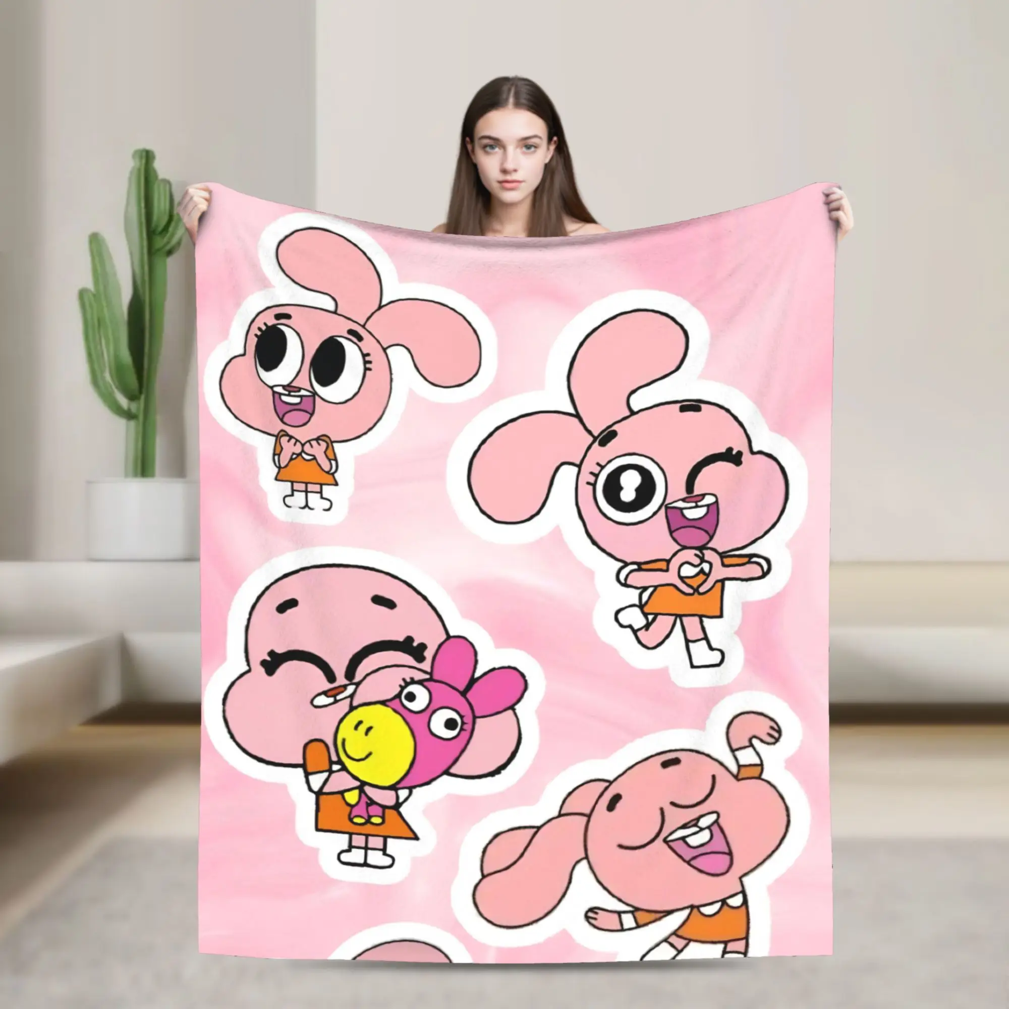Gumballs Anaise Knitted Blanket Flannel Warm Throw Blankets for Home Couch Bedspread
