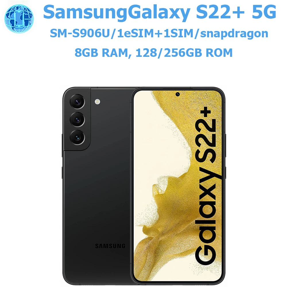 

Samsung Galaxy S22+ S22 Plus 5G Smart Android Phone S906U 6.6-inch Snapdragon US Edition NFC Eight Core 4500mAh 45W 50MP Unlock
