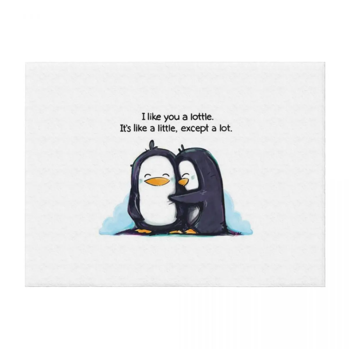 

I Like You a Lottle Penguins Throw Blanket Sofas Thermals For Travel Designers Bed linens Blankets