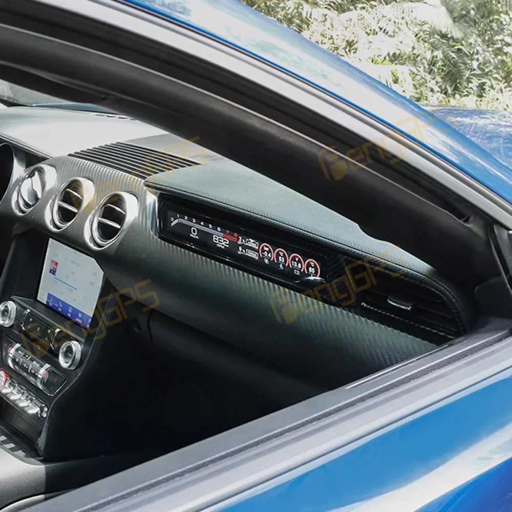 

US Warehouse Car Passenger Screen Instrument Dashboard For Ford Mustang 2015-2021 Digital Cluster Copilot Display