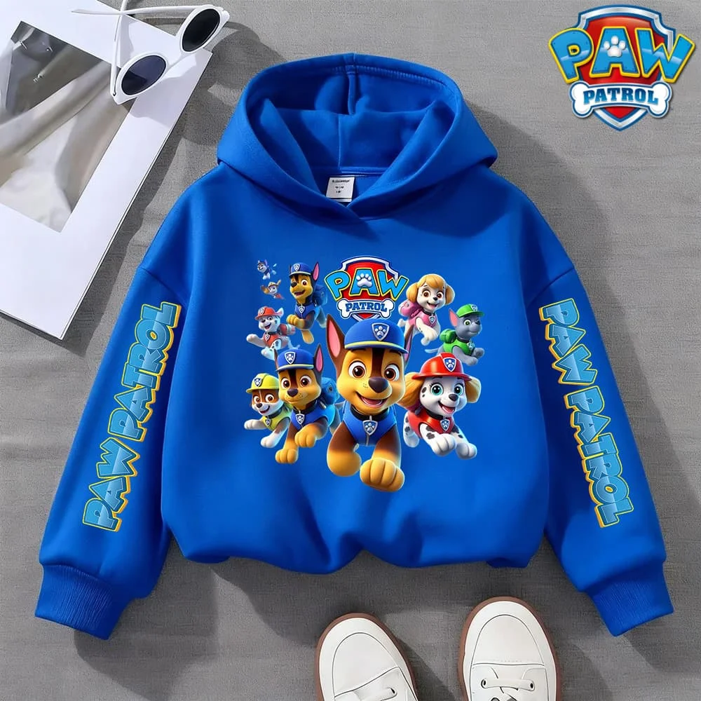 

Толстовка Paw Patrols с принтом Chase Skye, хлопковая модная повседневная спортивная тонкая кофта с аниме-принтом, весенне-осенняя детская одежда, подарки