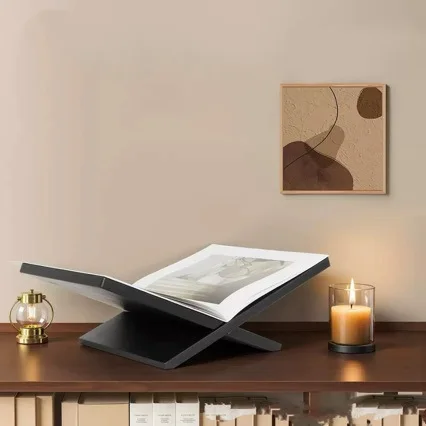 #Simple modern wooden high-grade cross bookshelf magazine rack model room sales office study room hotel room ornaments