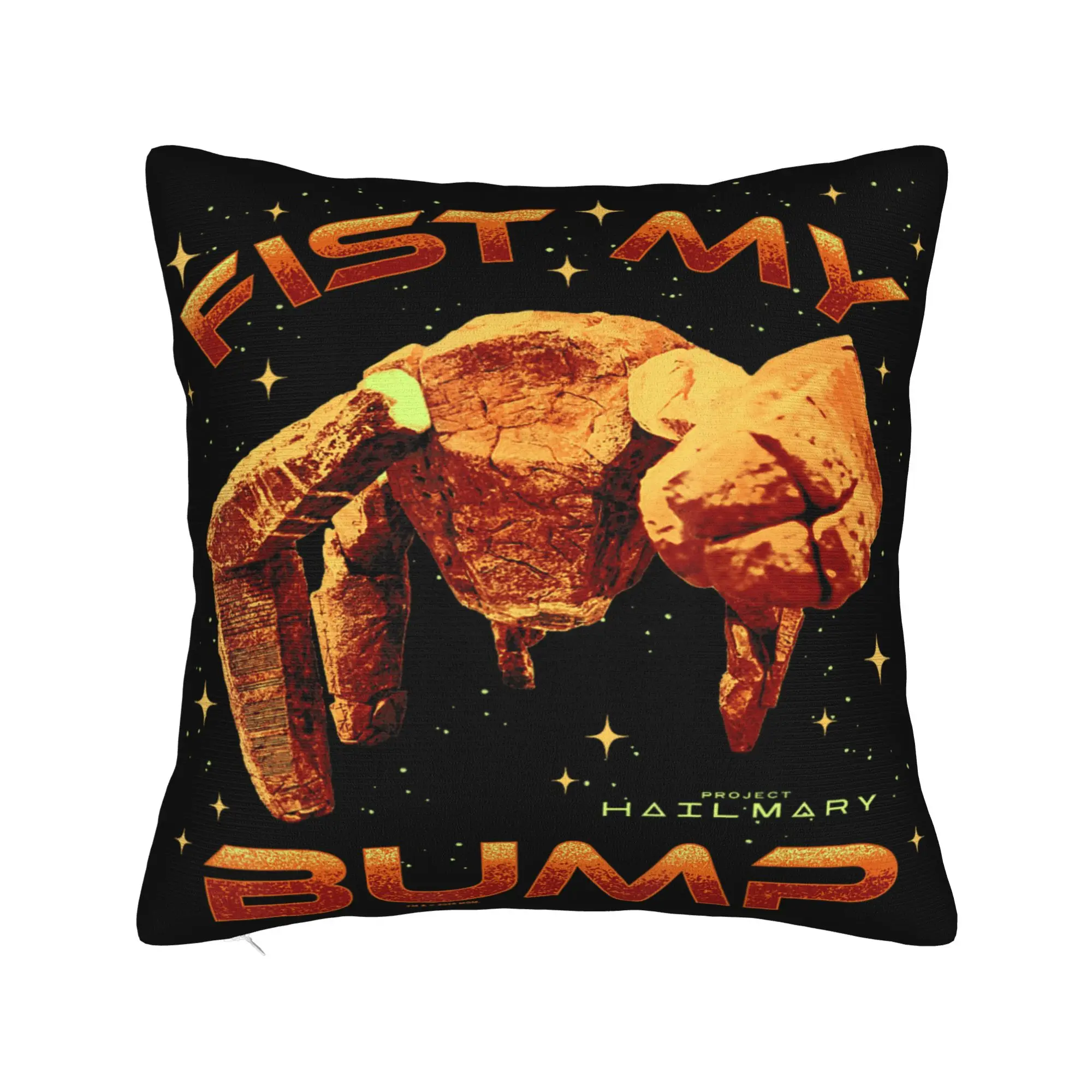 Project Hail Mary Fist My Bump Rocky The Alien Poster Pillow Cover Cushion Cover Retro Trendy Pillow Case For Couch Sofa Bedroom