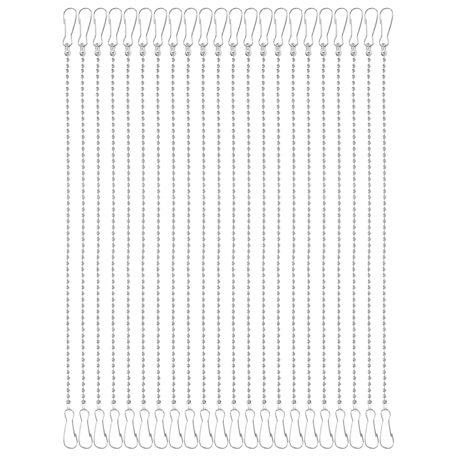 

24 Pcs Hanging Chain Decorative Chains for Coat Hanger Sign Planter Stainless Steel Hook with