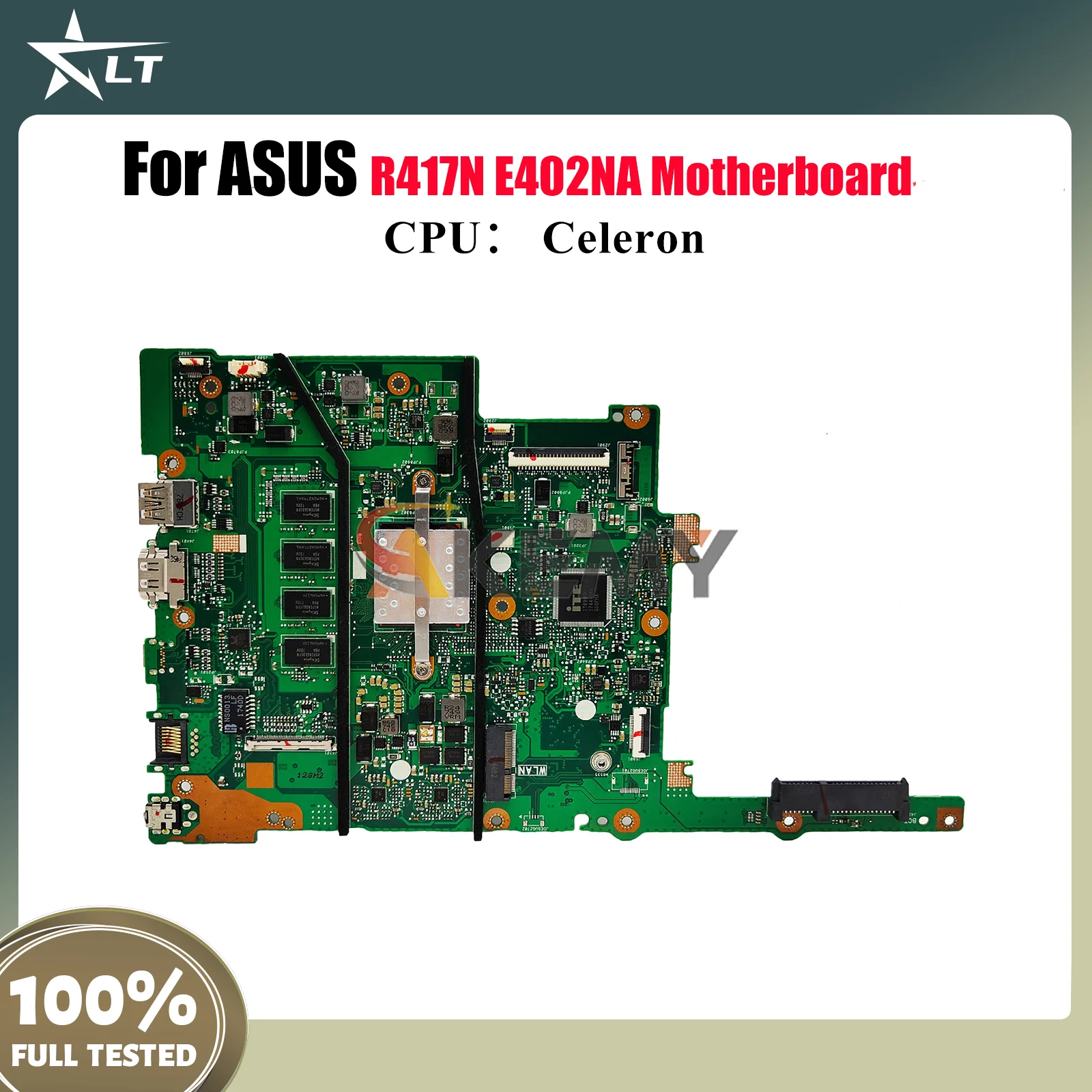 

E402NA Laptop Motherboard For ASUS EeeBook R417N E402NA E402N Notebook Mainboard With Celeron CPU 100% tests OK fast shipping