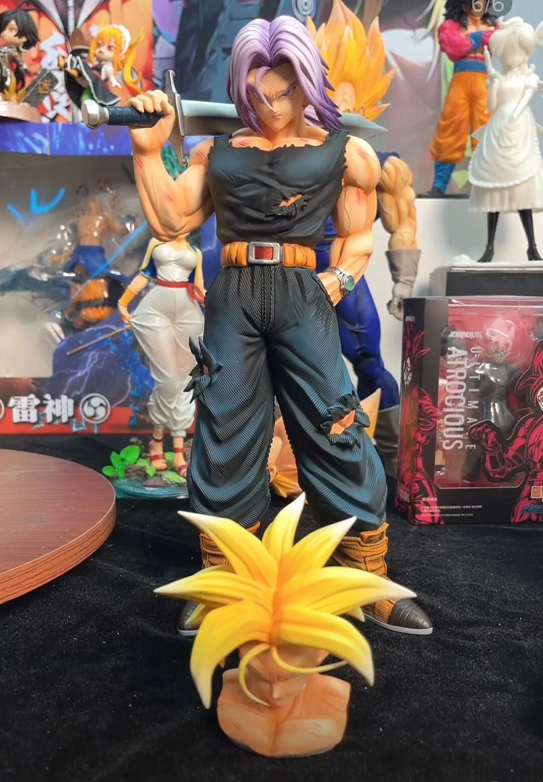 لعبة دراغون بول Jj تمثال أنيمي زخرفة مكتب زخرفة السيف لحام جذوع برأسين النحت GK الشكل لعبة هدية لهواة الجمع