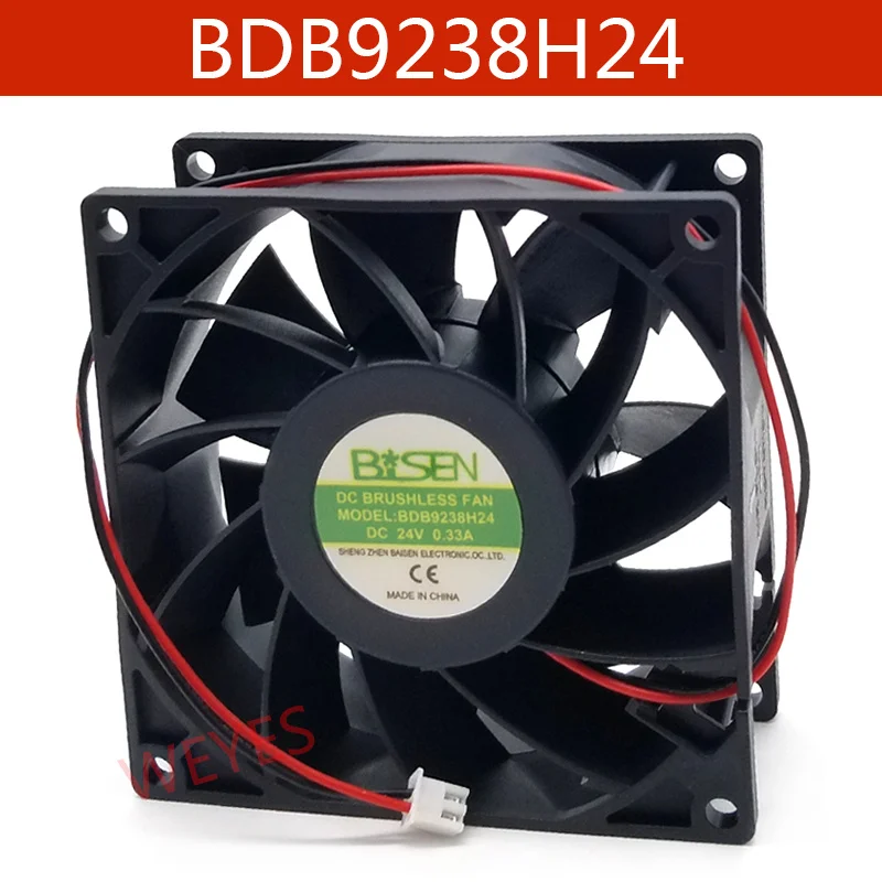 NEW BDB9238H24 92*92*38mm DC 24V 0.33A Case axial industrial Cooling Fan