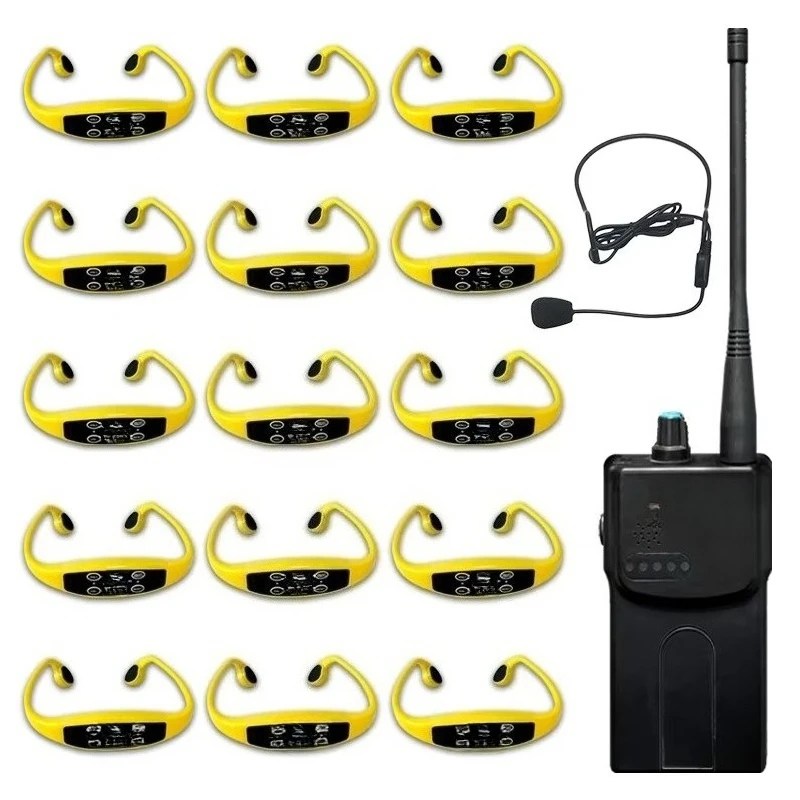 

15x H916A Headphones + 1x H900A Transmitter - 1000m Open Water Coaching System