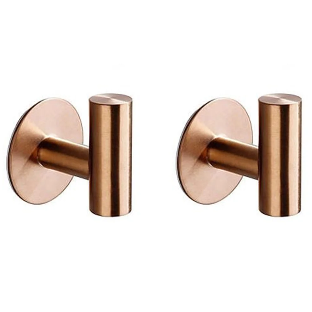 

2Pcs Bathroom Hook Stainless Steel Hook Heavy Duty Hook for Bathroom Kitchen Living Room Hotel Coat Hook (Nail Free)