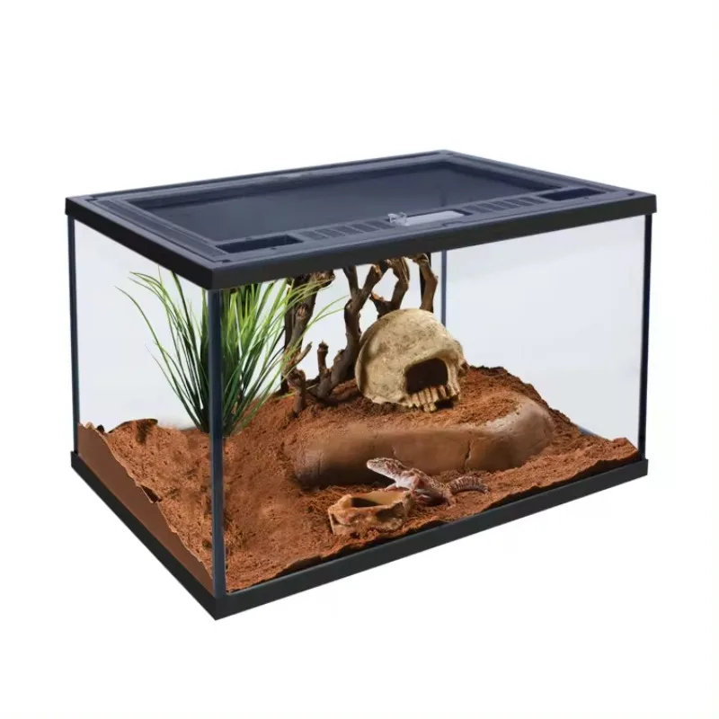 Glass terrarium cage box 40*28*23cm aquarium home for Gecko, Snake, Little Testudo,