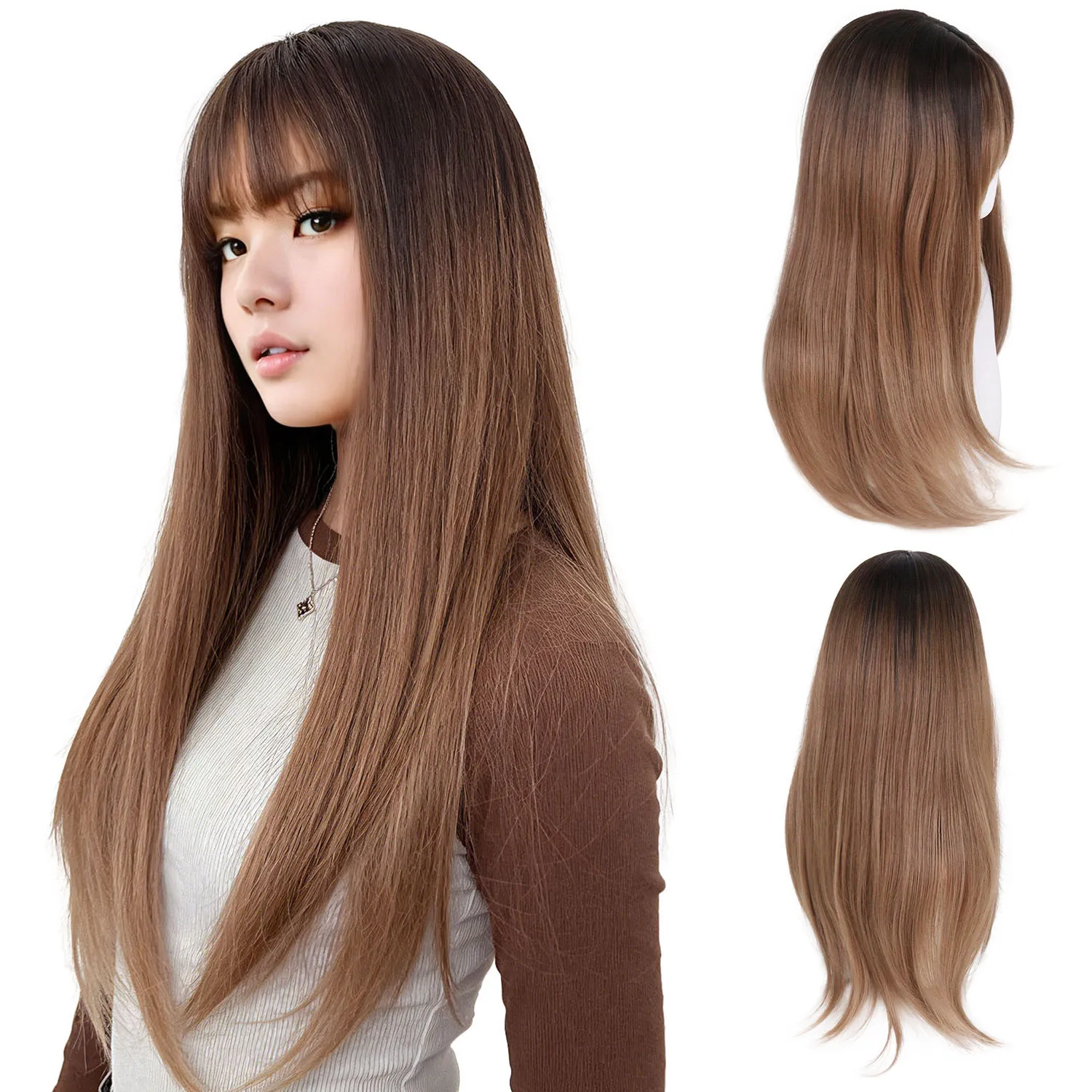 parrucca-sintetica-lunga-e-liscia-da-donna-ombre-da-marrone-scuro-a-marrone-chiaro-con-frangia-fibra-morbida-per-uso-quotidiano-cosplay-feste-facile-da-stilizzare