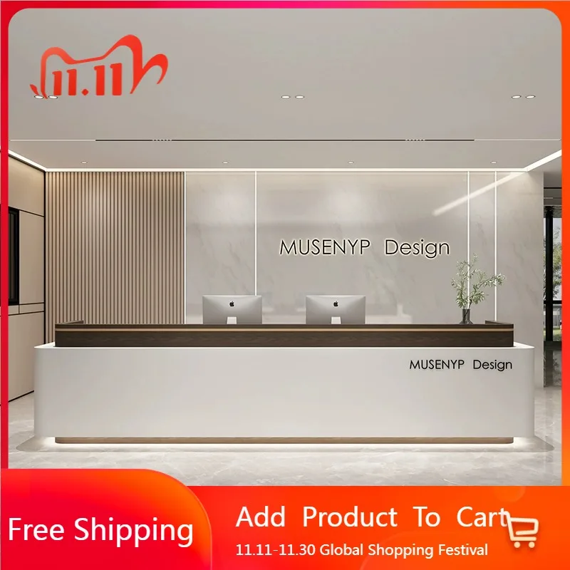 

Modern Display Desks Welcome Beauty Salon Design Counter Service Commericial Desks Business Customer Escrivaninha Furniture