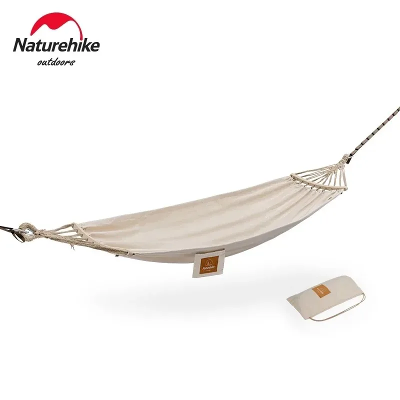 Naturehike Hammock Outdoor Wrapped Anti-rollover Cotton Canvas Hammock Bearing 200kg Ultralight Camping Equipment NH20DC001