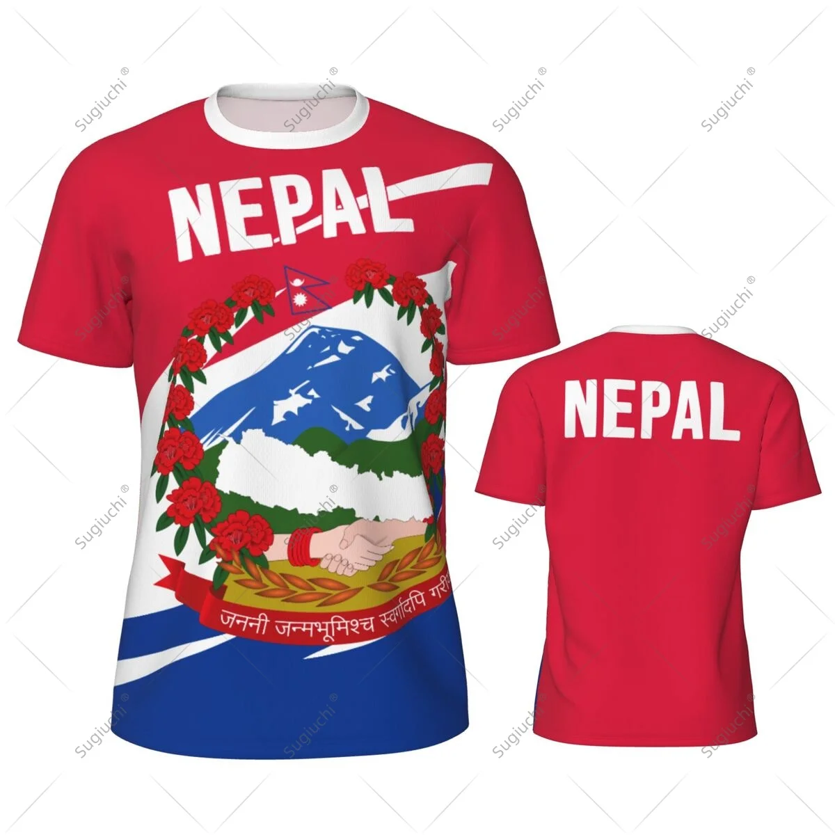 Nepal Flag Men Sports T-shirt Women Tees jersey for Soccer Football Running Bike Tennis Fitness Fans