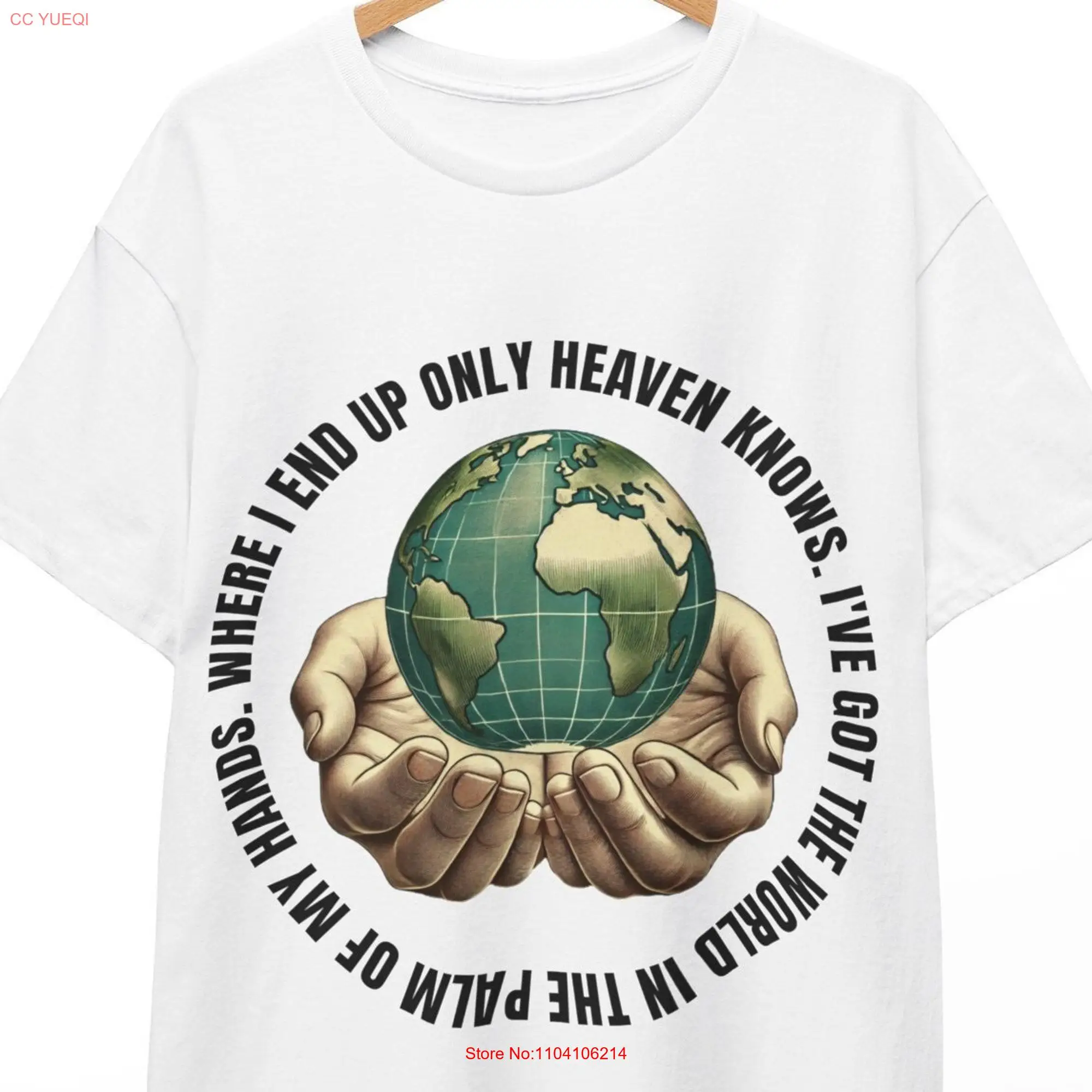 World in the Palm of My Hands Black Font John Summit EDM Electronic Dance Music Globe House T Shirt DJ Heavy Cotton