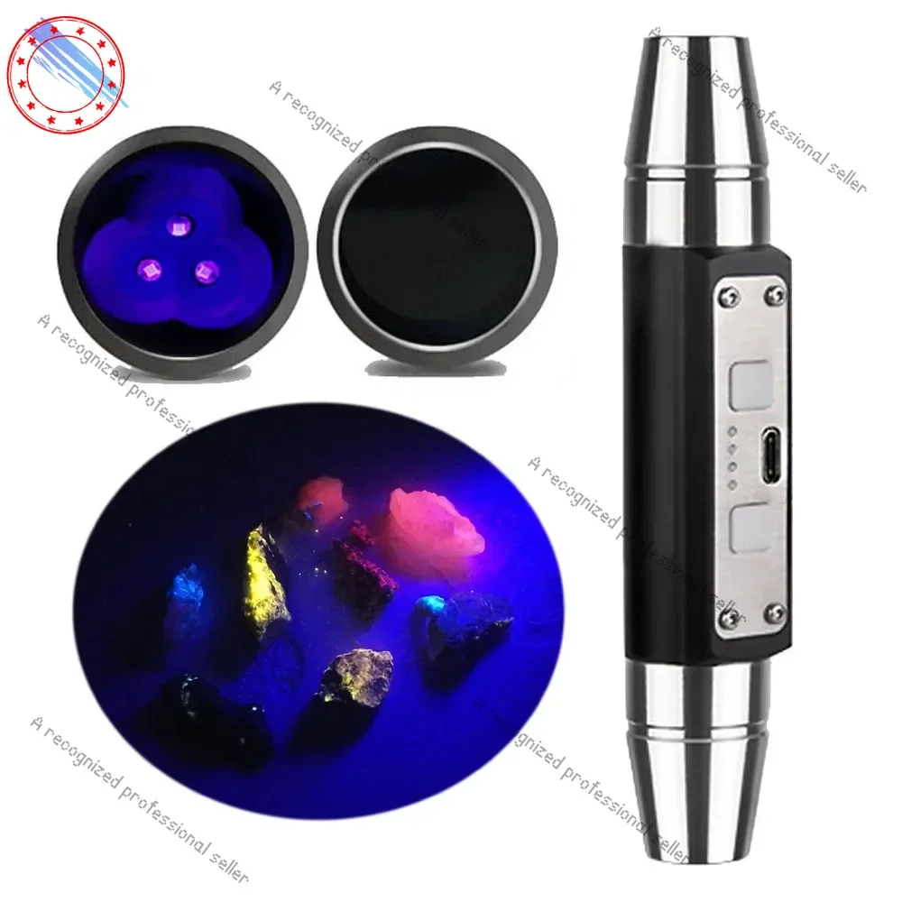

Longwave&Shortwave Laboratory UV Lamp 254nm and 365nm Minerals Phosphor Detector Blacklight LED Ultraviolet Flashlight/ Hotsales