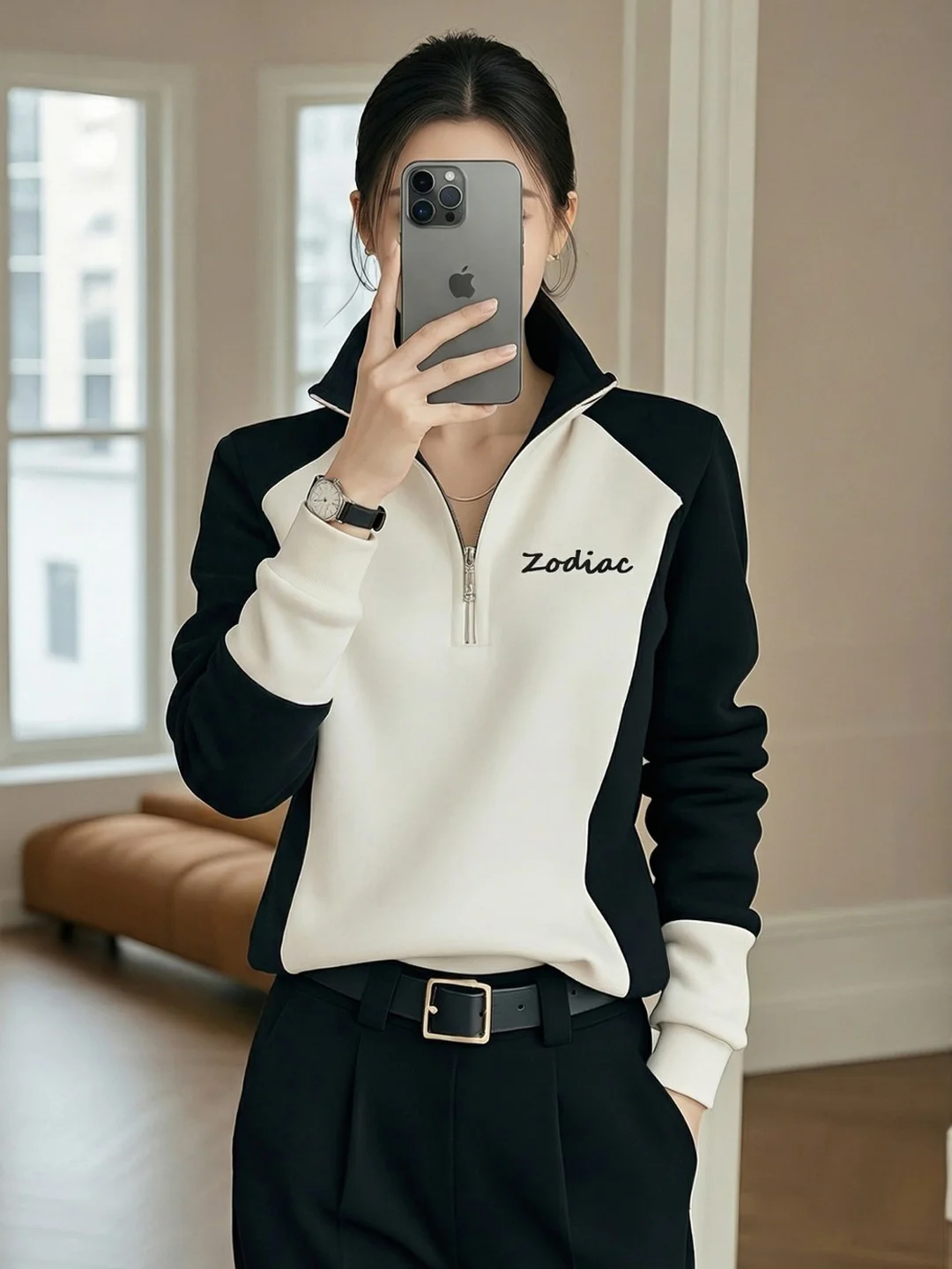 

Винтажная женская толстовка на молнии, облегающая, модная, осенне-зимняя, повседневная, свободного кроя, длинный рукав, из полиэфирного волокна