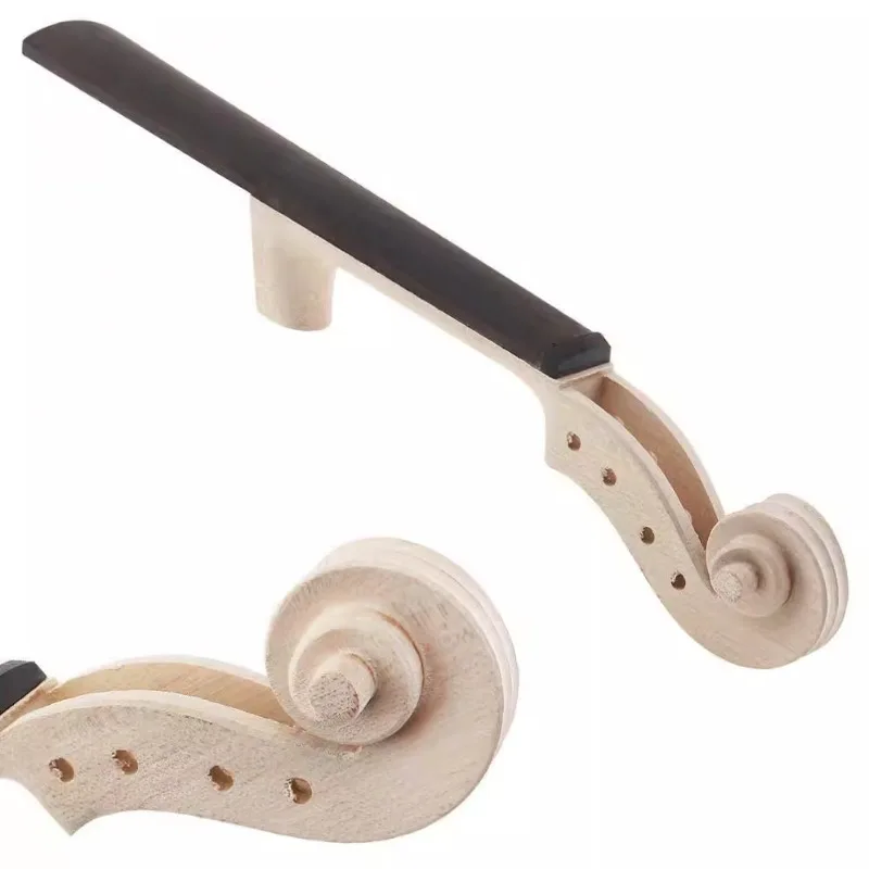 Solid Wood Violin Scroll Fingerboard High-quality Durable Handmade DIY 4/4 3/4 Violin Accessory Set Stringed Instruments Parts