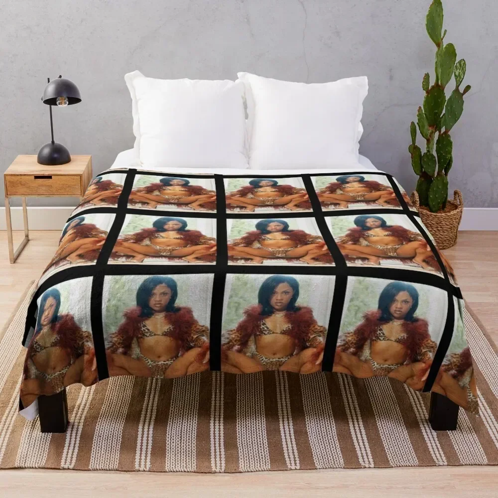 

Promo poster for Queen Lil Kim&x27;s first album Hard Core Throw Blanket Year Round Soft Comfortable Blanket for Home