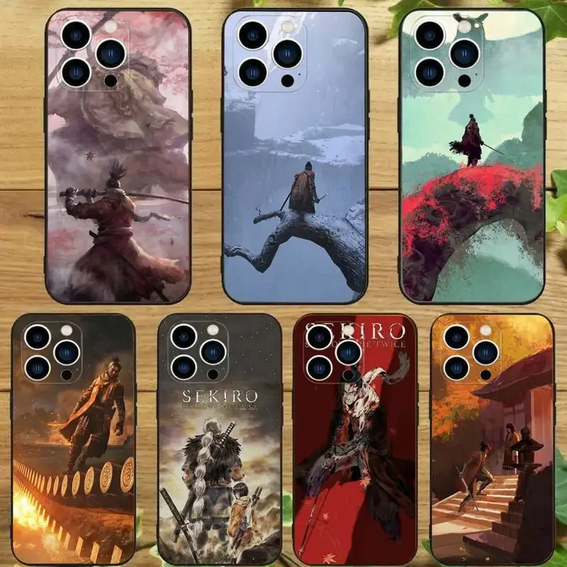 S-Sekiro Shadows Die Twice Phone Case For iPhone 15 14 13 12 11 Pro Max Xs Xr X 7 8 Plus 12 13 Mini Silicone Black Cover