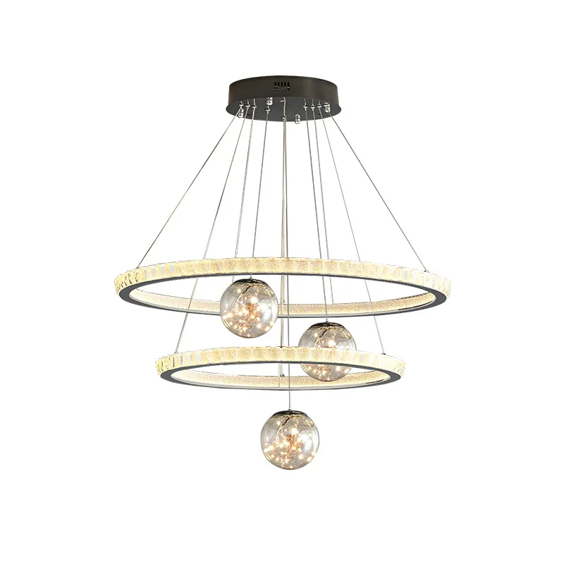 

Atmospheric light luxury living room chandelier, modern simple crystal dining room bedroom study eye protection