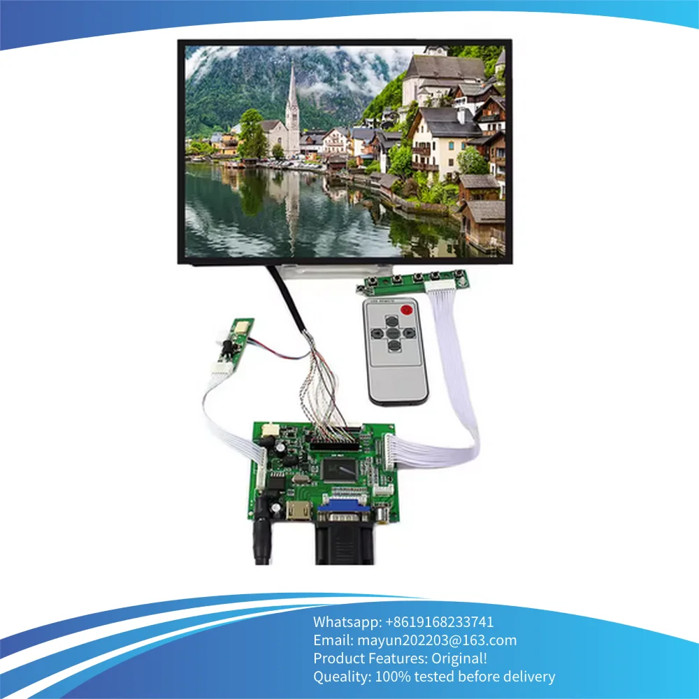 

New 10.1" inch B101UAN02.1 IPS 1920x1200 LCD Display with VGA HDMI LCD Controller Driver Board B101UAN02 Screen Panel LVDS 50pin