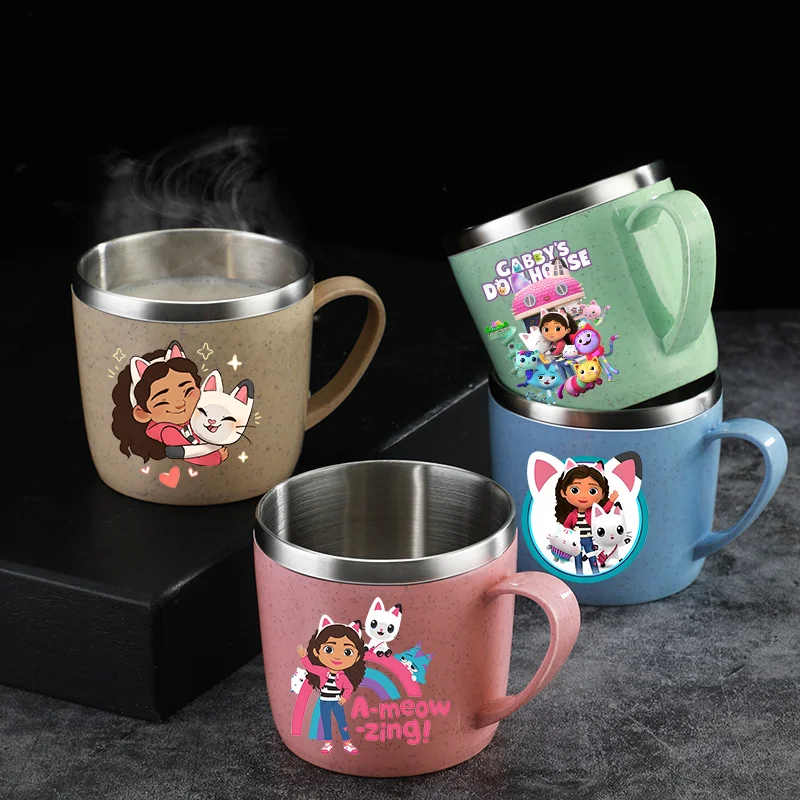 

Gabby Dollhouse Water Mug Anti-scalding 304 Stainless Steel Mouth Cup Cute Anime Figure Coffee Milk Drinking Glass Birthday Gift
